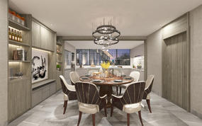 云南鲁班装饰-创泰一品-现代混搭140平